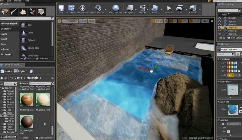 #教程UE4虚幻游戏引擎 Flowmaps 水流制作教程链接：