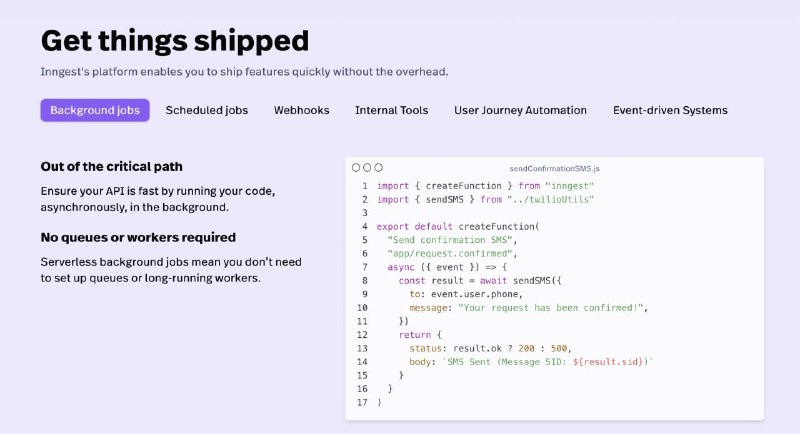#网站 #网址 #无服务器Inngest 是一个用于构建、测试和部署响应事件或按计划运行的代码平台